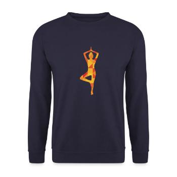 Yoga - Unisex Pullover - Navy - Vorne - Alina (178cm) & Michal (187cm)