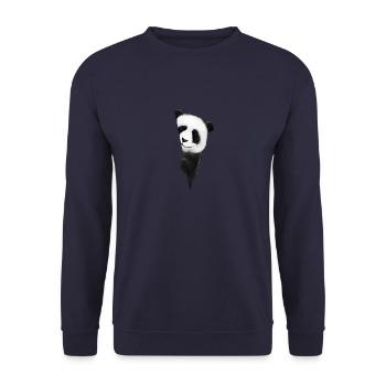 Casual Cool Panda Bear - Unisex Sweatshirt - navy - Front - Alina (178cm) & Michal (187cm)