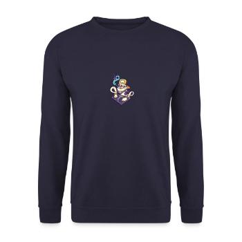 dj alien - Sweat-shirt Unisexe - marine - Devant - Alina (178cm) & Michal (187cm)