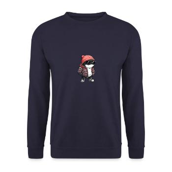 Wal Winter - Unisex Pullover - Navy - Vorne - Alina (178cm) & Michal (187cm)