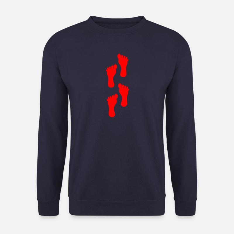 red left foot walk - Unisex Pullover - Navy