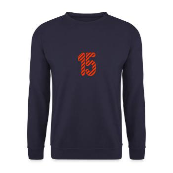 15. 15 ANS. 15e ANNIVERSAIRE. ANNIVERSAIRE 15 ANS. - Sweat-shirt Unisexe - marine - Devant - Alina (178cm) & Michal (187cm)
