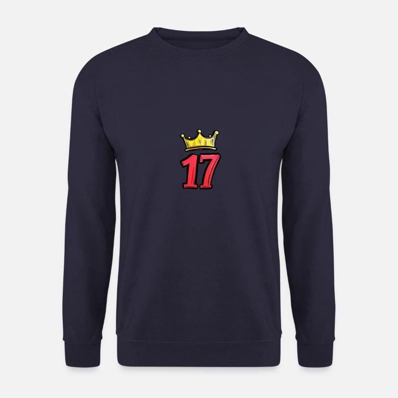 17 Zahl Trikot Krone - Unisex Pullover - Navy