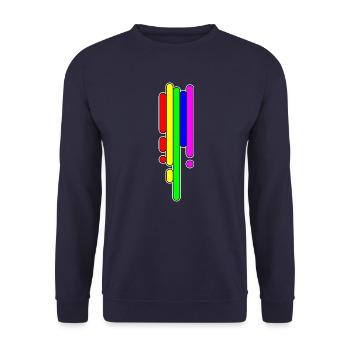 Rainbow vomit Rainbow vomit poke madic - Unisex Sweatshirt - navy - Front - Alina (178cm) & Michal (187cm)