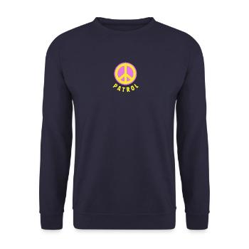 Peace Patrol - Unisex Sweatshirt - navy - Front - Alina (178cm) & Michal (187cm)