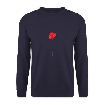 Mohnblumen malen - Unisex Pullover - Navy - Vorne - Alina (178cm) & Michal (187cm)
