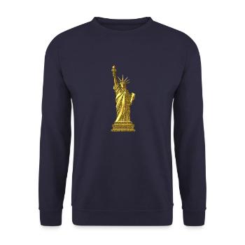Golden Lady - Unisex Sweatshirt - navy - Front - Alina (178cm) & Michal (187cm)