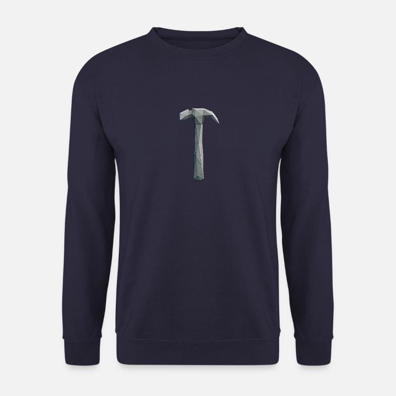 Low Poly Hammer - Artisan Tool - Unisex Sweatshirt - navy