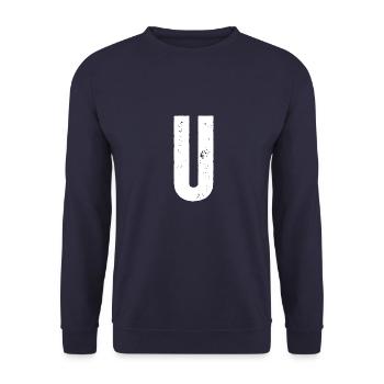 U - Sweat-shirt Unisexe - marine - Devant - Alina (178cm) & Michal (187cm)