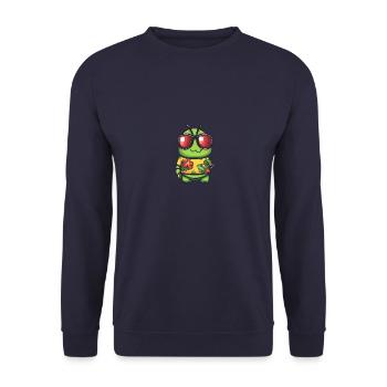 Wurm Cool Sommer - Unisex Pullover - Navy - Vorne - Alina (178cm) & Michal (187cm)