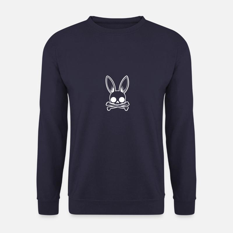 Bunny Funny Easter Skull - Unisex Sweatshirt - navy