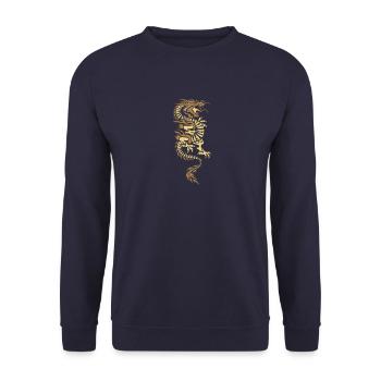 Asian Dragon - Sweat-shirt Unisexe - marine - Devant - Alina (178cm) & Michal (187cm)