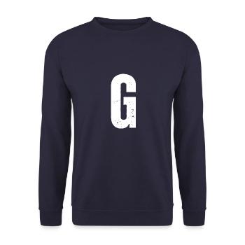 G - Unisex Sweatshirt - navy - Front - Alina (178cm) & Michal (187cm)