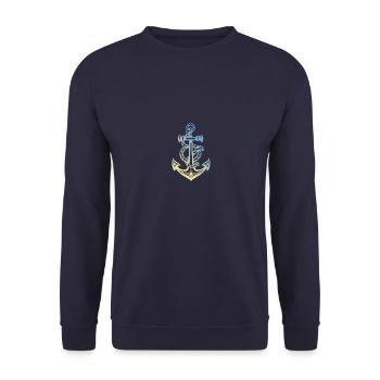 Anker Hafen - Unisex Pullover - Navy - Vorne - Alina (178cm) & Michal (187cm)