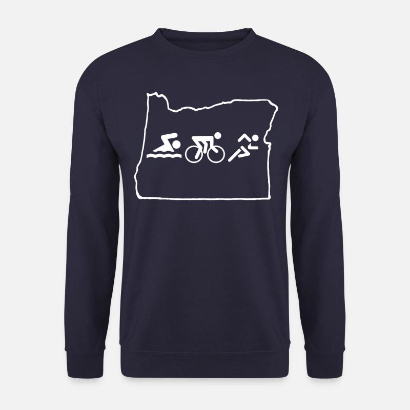 Triathlet Sport-Grafik - Unisex Pullover - Navy