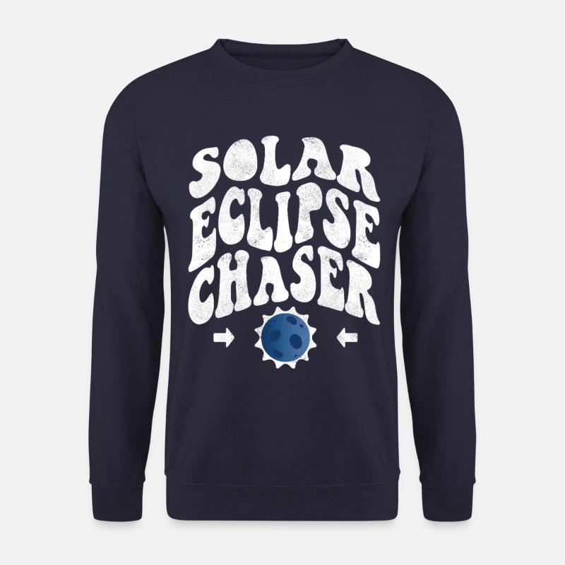 Solar eclipse chaser white - Unisex Sweatshirt - navy