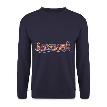 Spezielle Mutter - besondere Mutter - Muttertagsgeschenk - Unisex Pullover - Navy - Vorne - Alina (178cm) & Michal (187cm)