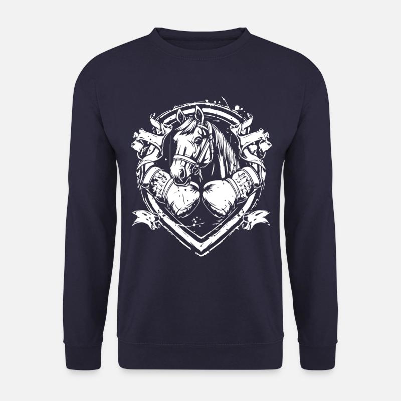 Pferd Boxer Fighter - Unisex Pullover - Navy