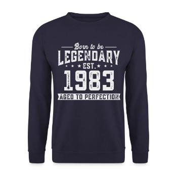 Légendaire depuis 1983 - Sweat-shirt Unisexe - marine - Devant - Alina (178cm) & Michal (187cm)