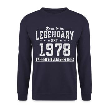 Légendaire depuis 1978 - Sweat-shirt Unisexe - marine - Devant - Alina (178cm) & Michal (187cm)