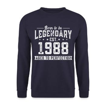 Legendary since 1988 - Unisex Sweatshirt - navy - Front - Alina (178cm) & Michal (187cm)