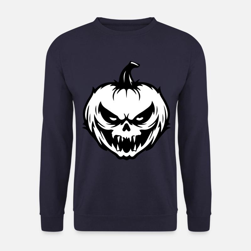 Halloween Kürbis Grimasse - Unisex Pullover - Navy
