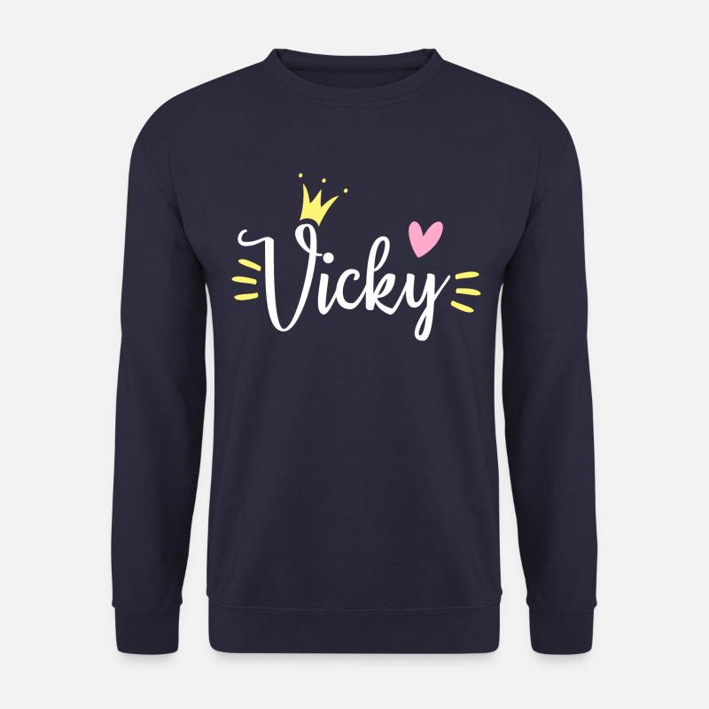 Vicky Name Crown - Unisex Sweatshirt - navy