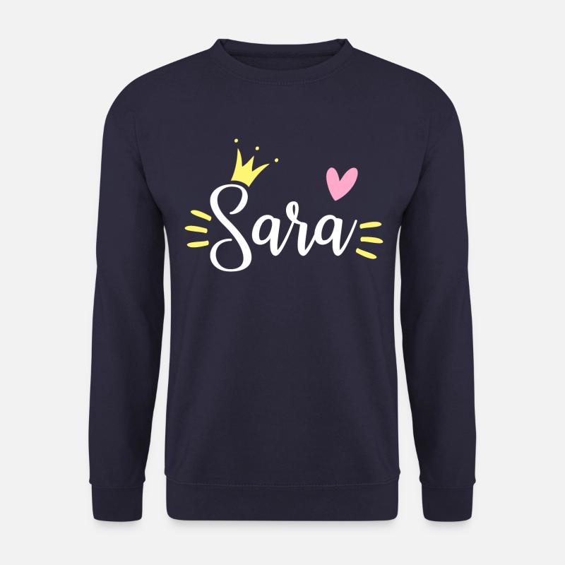 Sara Name Krone - Unisex Pullover - Navy