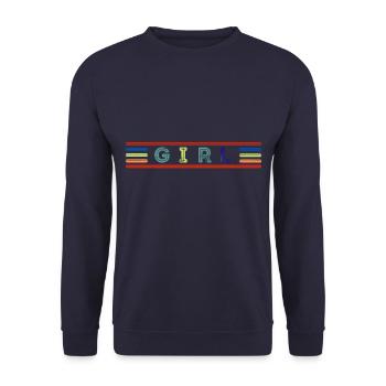 GIRL - Unisex Sweatshirt - navy - Front - Alina (178cm) & Michal (187cm)