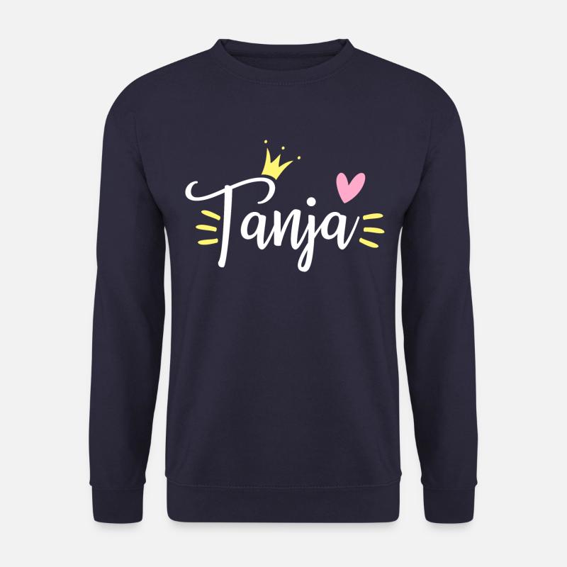 Tanja Name Krone - Unisex Pullover - Navy