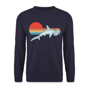 Hammerhead - Unisex Sweatshirt - navy - Front - Alina (178cm) & Michal (187cm)