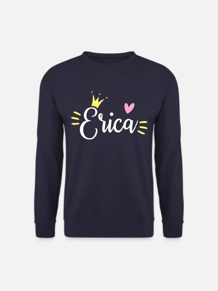 Erica Name Crown - Unisex Sweatshirt - navy
