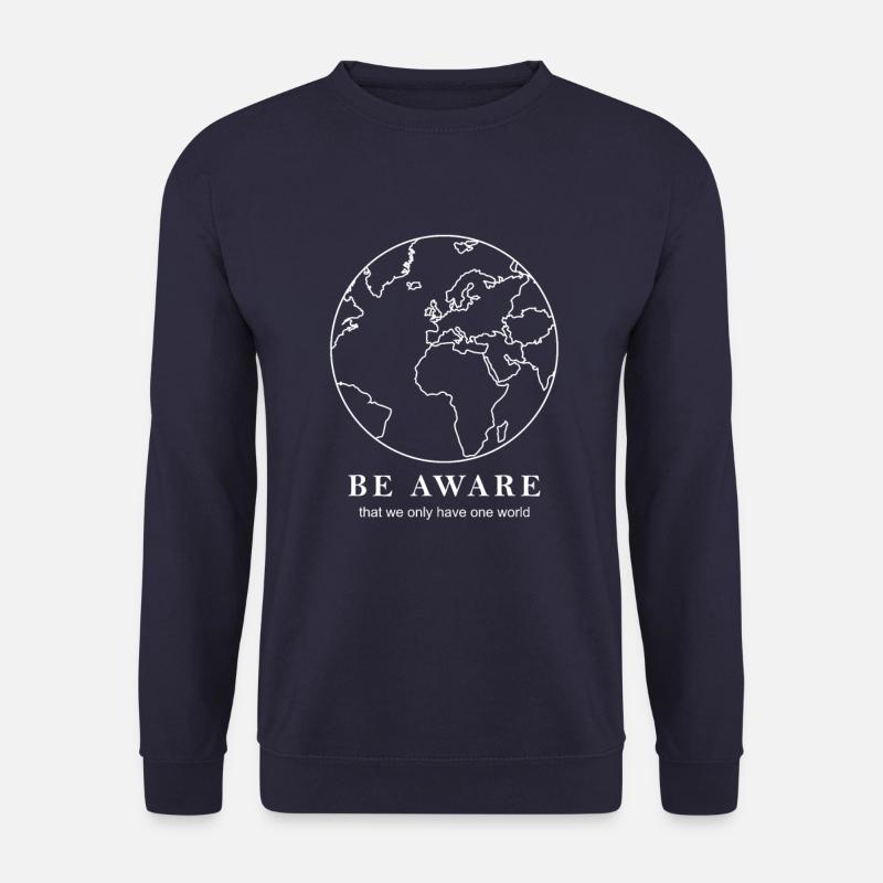 World map outline - Unisex Sweatshirt - navy