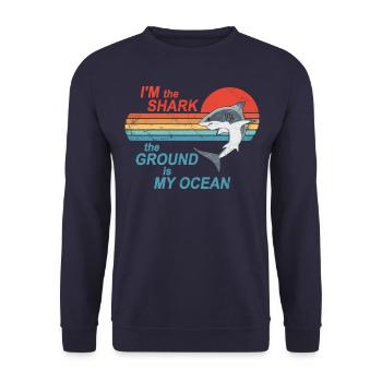 BJJ Jiu Jitsu Hai - Unisex Pullover - Navy - Vorne - Alina (178cm) & Michal (187cm)