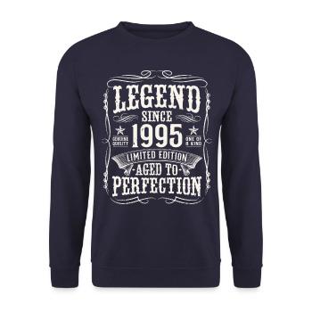 Legend 1995 Vintage Cadeau d’anniversaire - Sweat-shirt Unisexe - marine - Devant - Alina (178cm) & Michal (187cm)