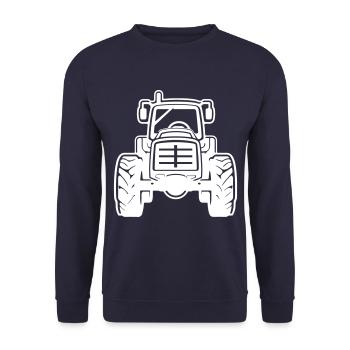 Traktor Bauer Farmer Symbol - Unisex Pullover - Navy - Vorne - Alina (178cm) & Michal (187cm)