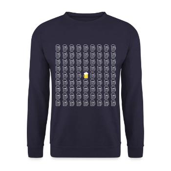 Lots of beers and a craft beer - Unisex Sweatshirt - navy - Front - Alina (178cm) & Michal (187cm)