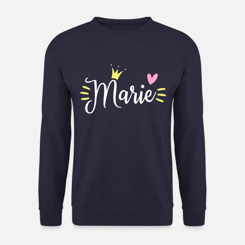 Marie Name Krone - Unisex Pullover - Navy