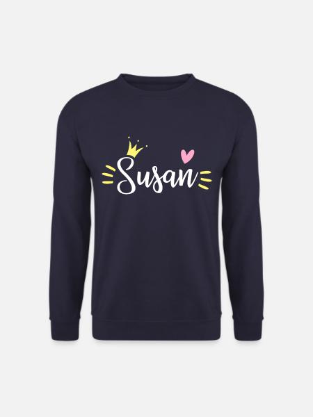 Couronne de prénom Susan - Sweat-shirt Unisexe - marine