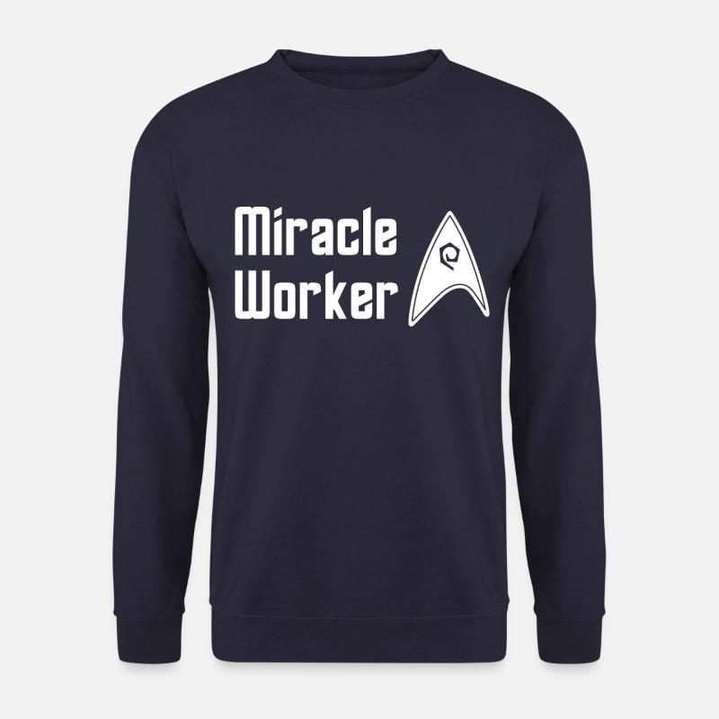 Star Trek Discovery Scotty Miracle Worker - Sweat-shirt Unisexe - marine
