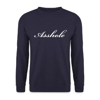 Asshole - Unisex Sweatshirt - navy - Front - Alina (178cm) & Michal (187cm)