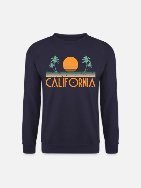 California Beach Grafik - Unisex Pullover - Navy