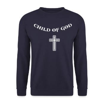 Dieu Croyant Foi Chrétien Jésus-Christ - Sweat-shirt Unisexe - marine - Devant - Alina (178cm) & Michal (187cm)