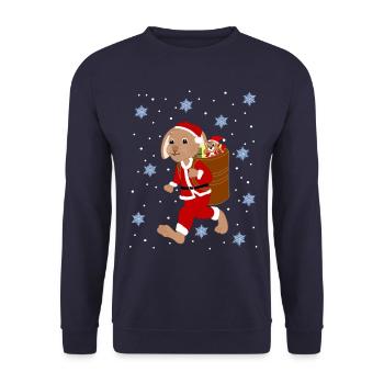 Christmas Christmas Tiger Snow Star - Unisex Sweatshirt - navy - Front - Alina (178cm) & Michal (187cm)