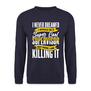 Supervisor Beruf - Unisex Pullover - Navy - Vorne - Alina (178cm) & Michal (187cm)