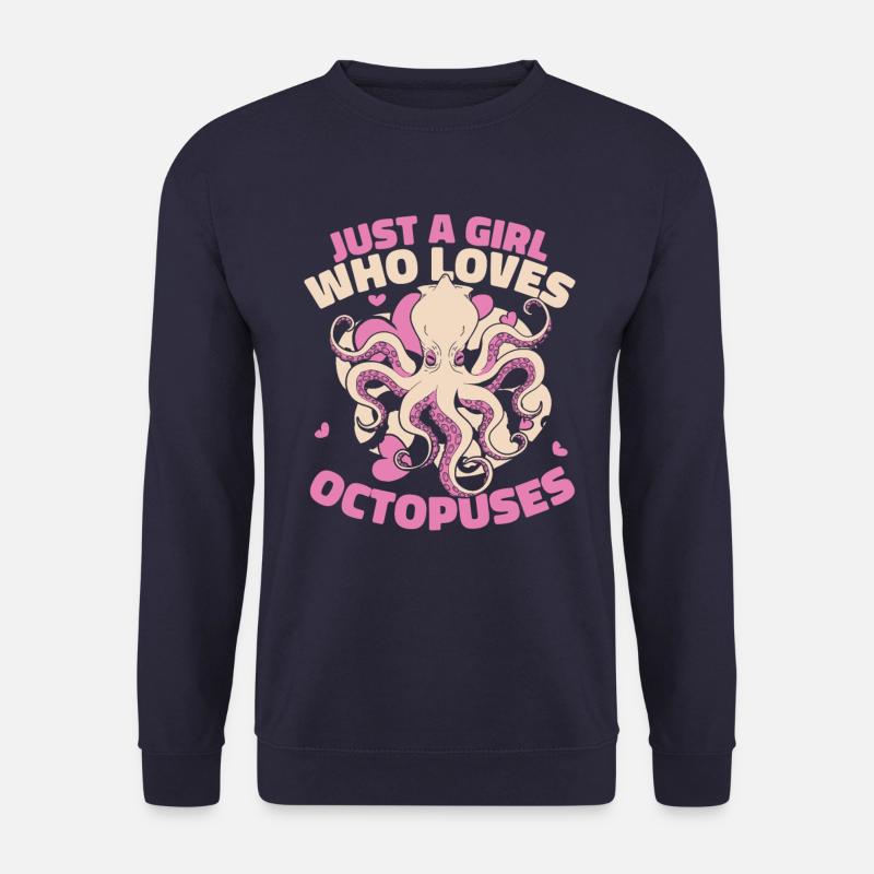 Octopus Octopus Cuttlefish Animal - Unisex Sweatshirt - navy