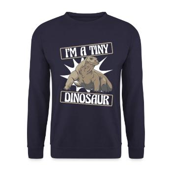 Komodowaran Tier Komodo Dragon Komodowarane - Unisex Pullover - Navy - Vorne - Alina (178cm) & Michal (187cm)