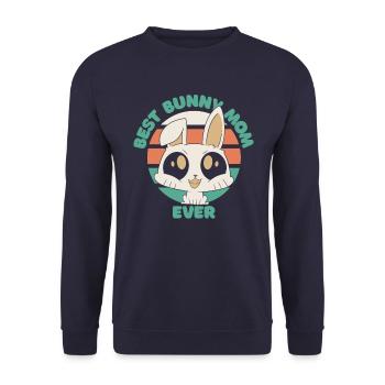 Rabbit Animal Pet Rabbit - Unisex Sweatshirt - navy - Front - Alina (178cm) & Michal (187cm)