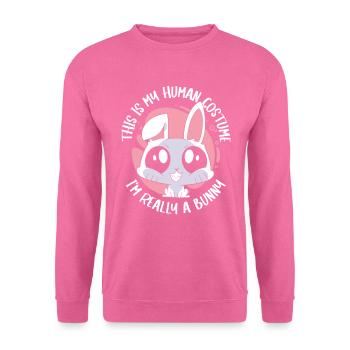 Lapin lapin animal de compagnie lapin - Sweat-shirt Unisexe - rose - Devant