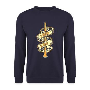 Klarinette Klarinettist Instrument Musik - Unisex Pullover - Navy - Vorne - Alina (178cm) & Michal (187cm)